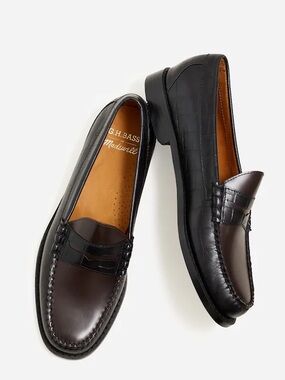 Madewell x G.H.BASS Men’s Larson Weejuns Loafers Black Dark Brown, Size 10.5